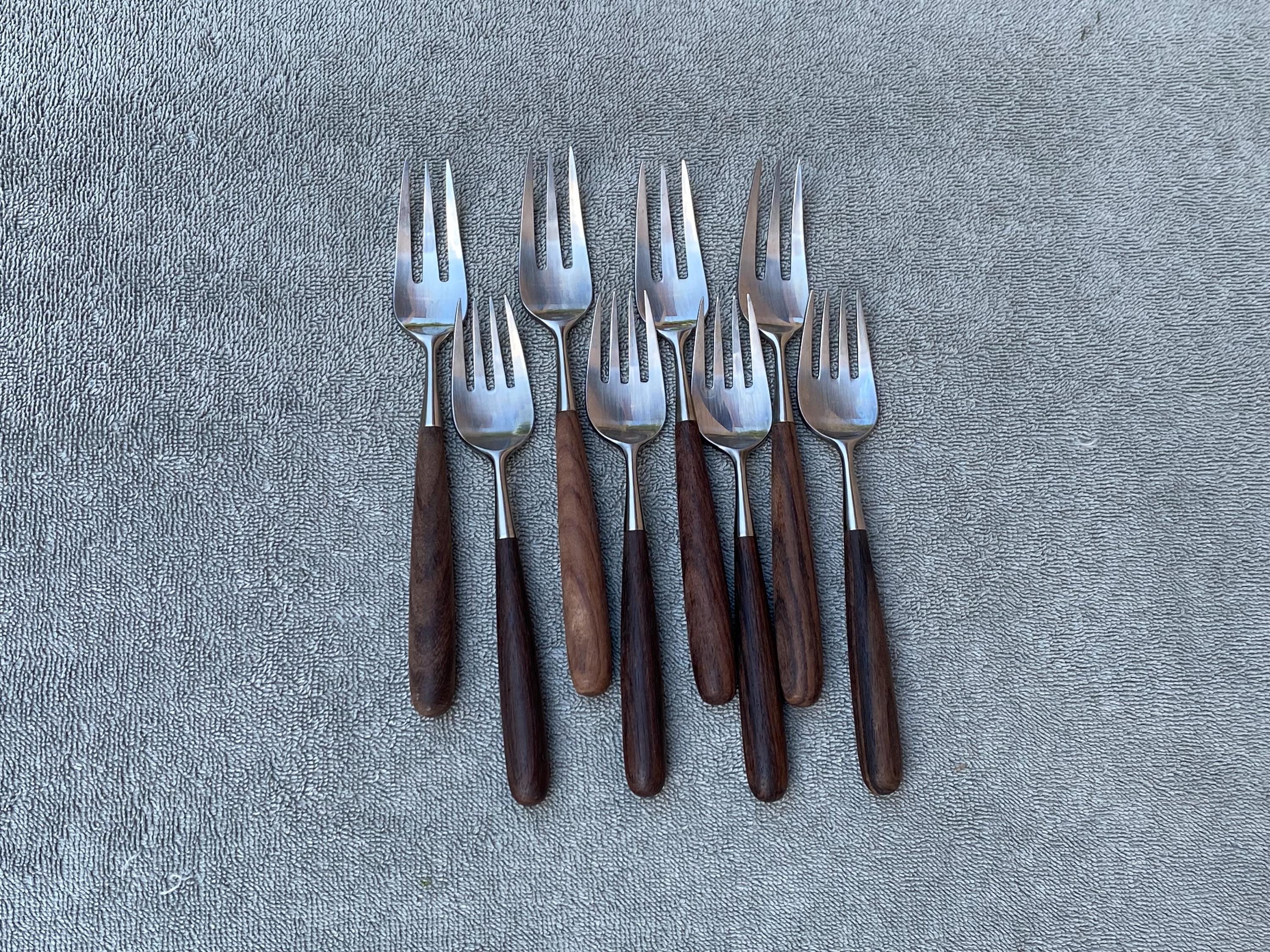 6 Lauffer Japan PALISANDER Dinner Knife Wood Handle