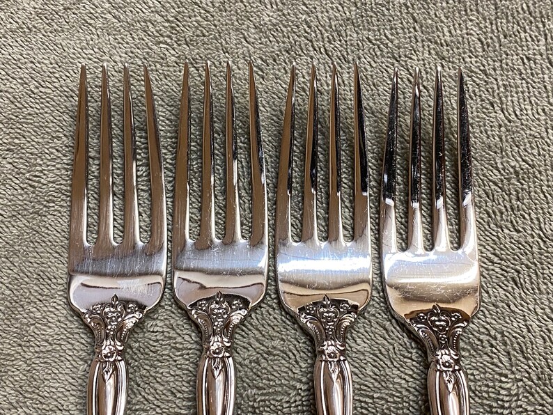 Oneida Michelangelo Heirloom Stainless Flatware 4 Dinner Forks 7.25 Etsy