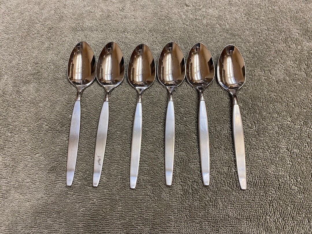 Oneida Frostfire Community Stainless Flatware 6 Teaspoons 6 USED Etsy