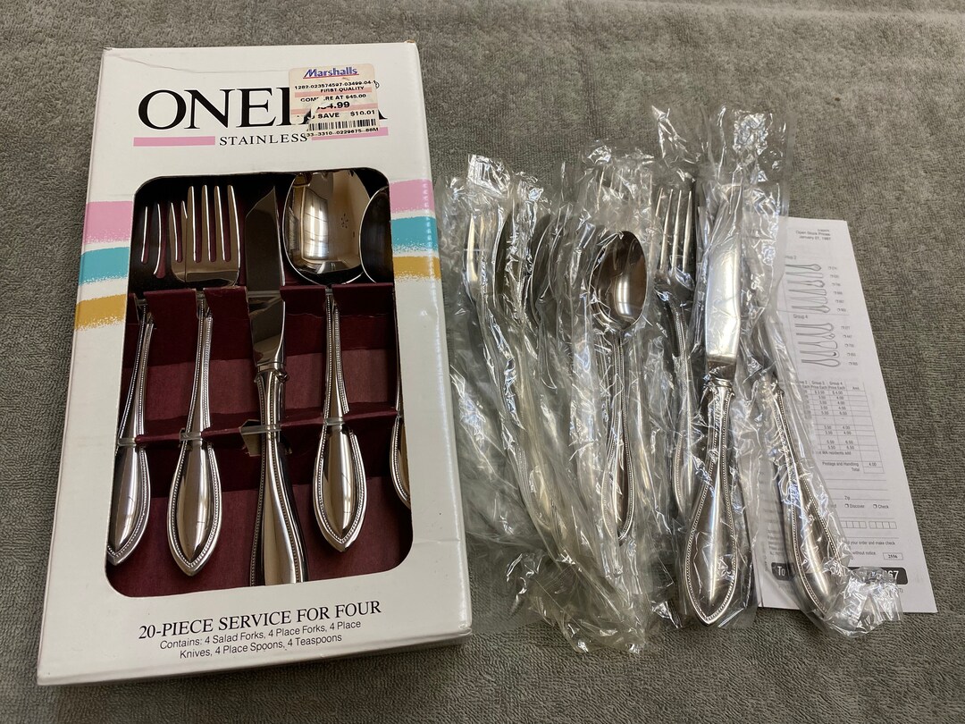 Oneida American Harmony Arbor 18/8 Stainless Steel USA Flatware 20 Pc
