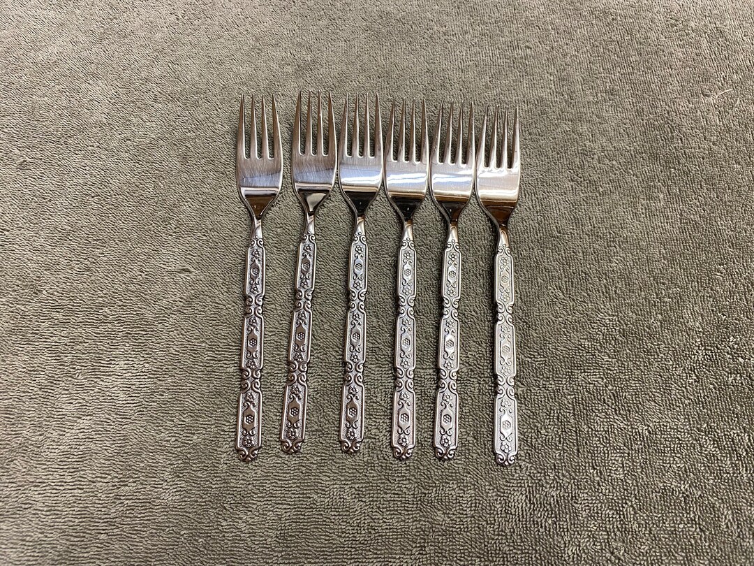 Oneida Raphael Heirloom Stainless Flatware 6 Dinner Forks Etsy