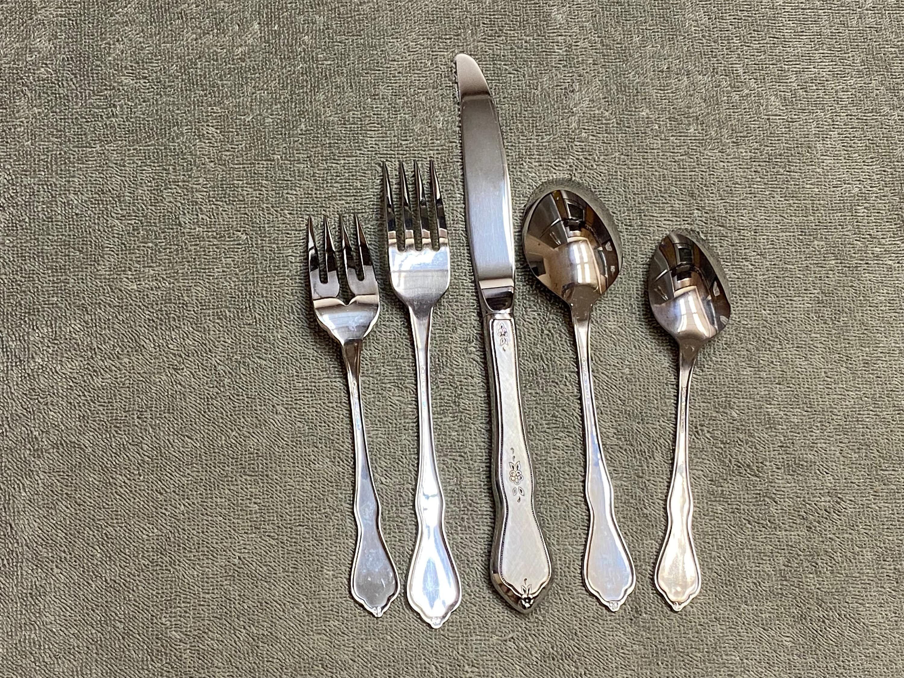 Oneida Morning Blossom Profile Stainless Flatware One5 Piece Place