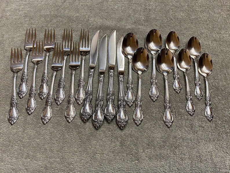 Oneida Wordsworth 18/8 stainless steel USA flatware 20 piece Etsy