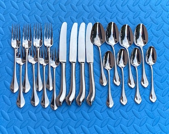 Oneida Capello USA stainless steel flatware 20 piece set, Service for 4.