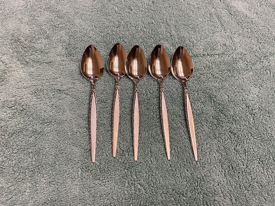 Oneida Community Stainless Flatware 5 Teaspoons Etsy