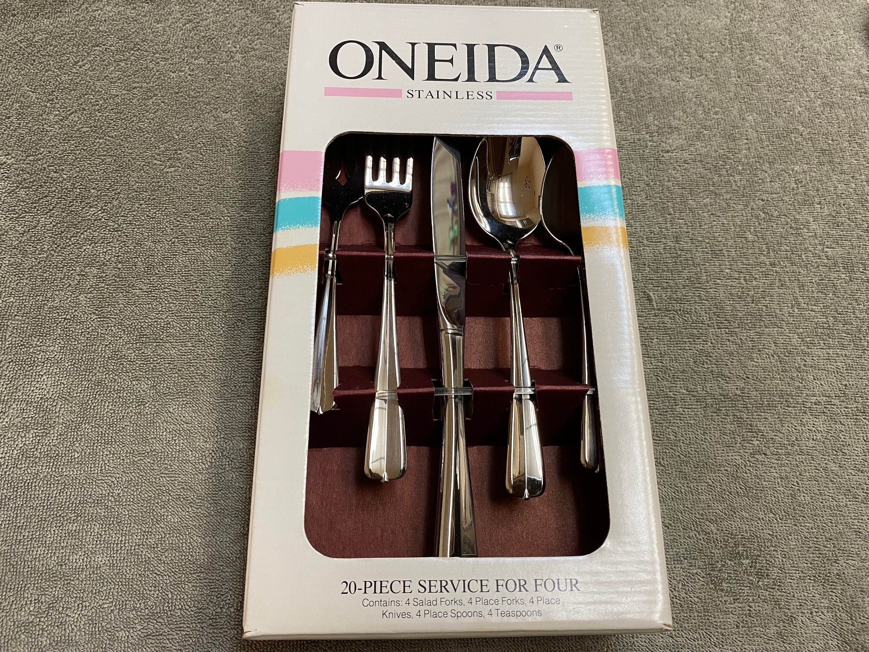 ONEIDA SATINIQUE DINNER FORKS 18/8 S/S  FREE SHIPPING USA ONLY 6 