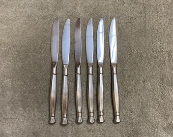 Satin Cube Heirloom Stainless Steel 9 1/4" Steak Knives 2 4 ONEIDA ACT II Satin Cube Heirloom Stainless Steel 9 1/4" Steak Knives 2 4 ONEIDA ACT II