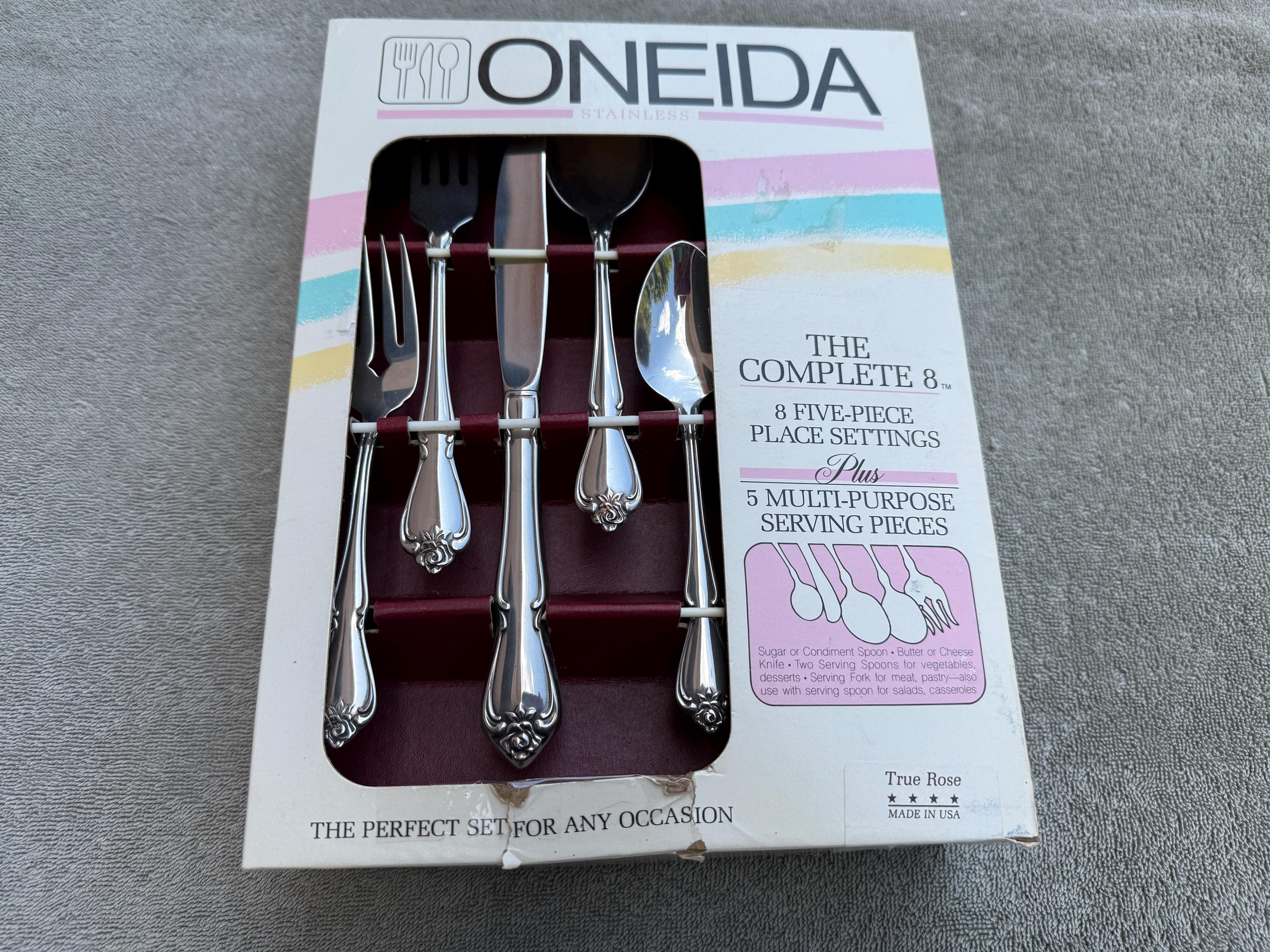 thumbnail image 2 of Oneida Arbor Rose Teaspoons - Set Of 12 - 18/8 Stainless Steel - New - Free Shipping (US Only) 2 of 5