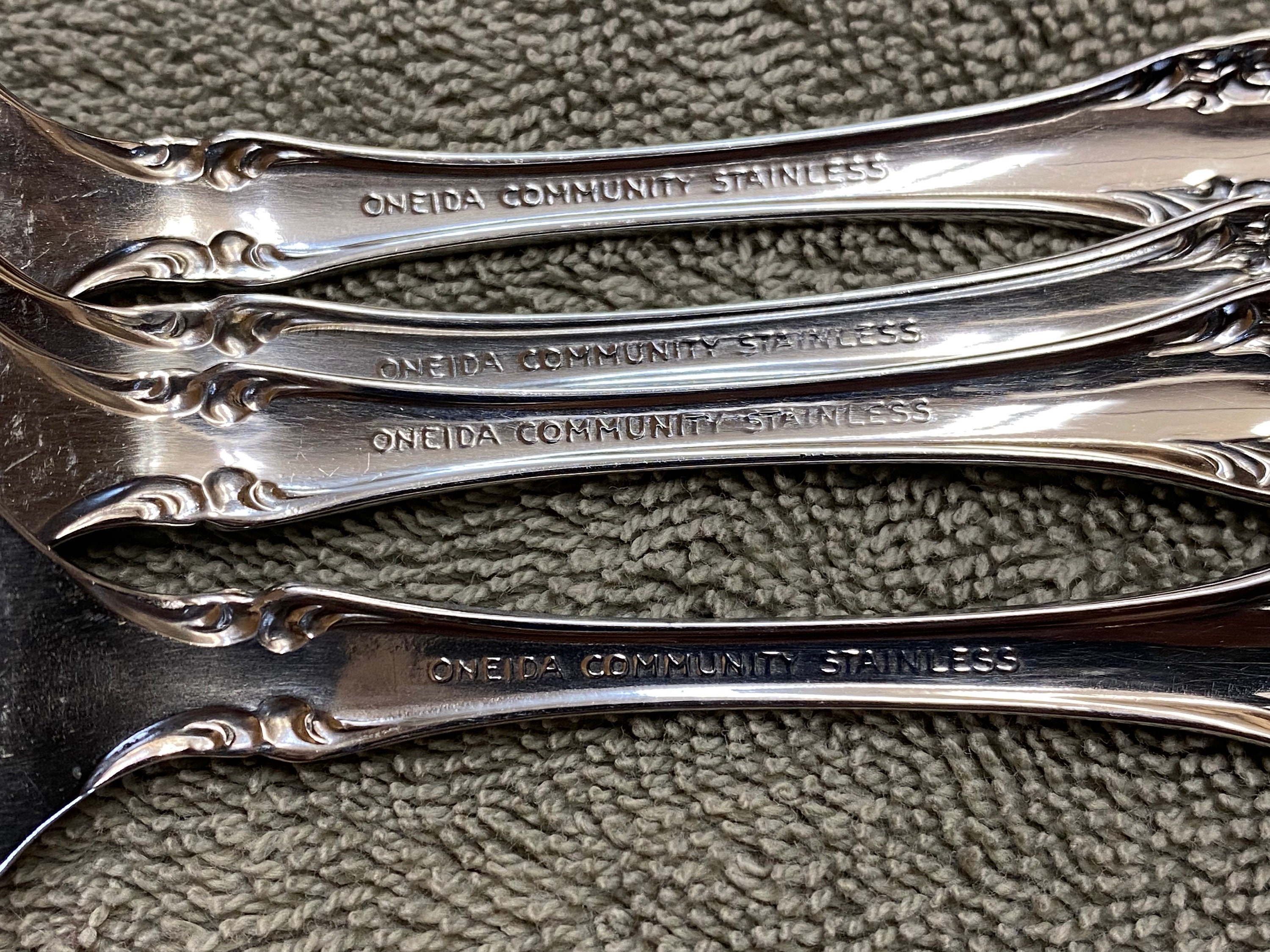 Oneida Brahms Community Stainless Flatware 4 Dinner Forks 7.25 Etsy