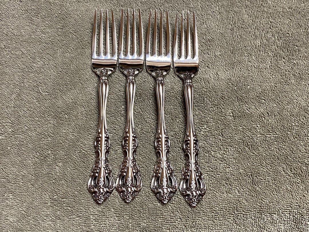 Oneida Michelangelo Heirloom Stainless Flatware 4 Dinner Forks 7.25 Etsy