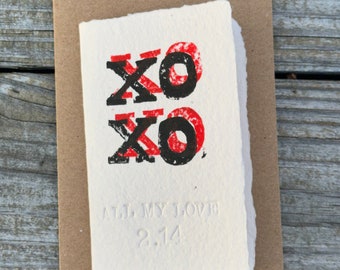 XOXO Mini Folded Card