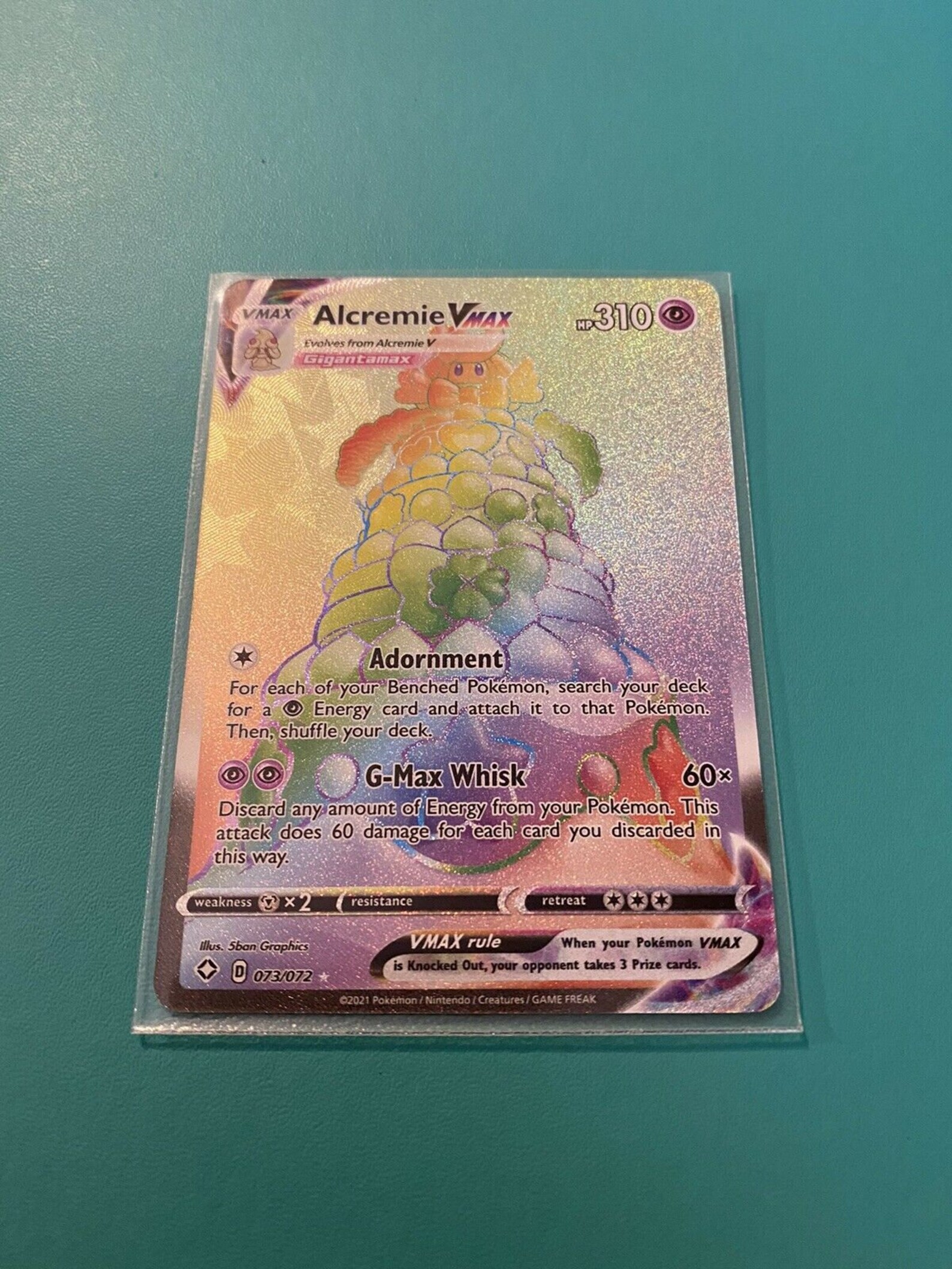 Alcremie VMAX Shining Fates Pokemom Rainbow Rare Full Art | Etsy