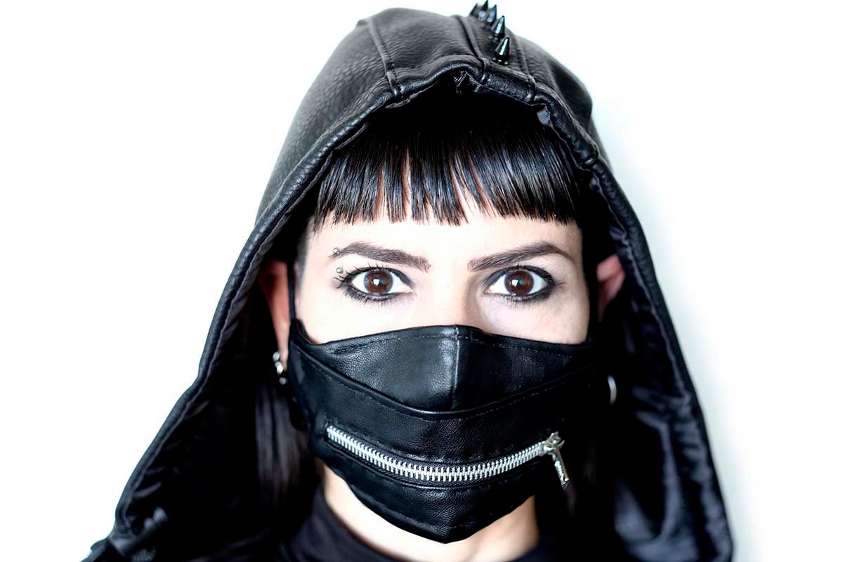 Leather Face Mask With Zipper Etsy Canada