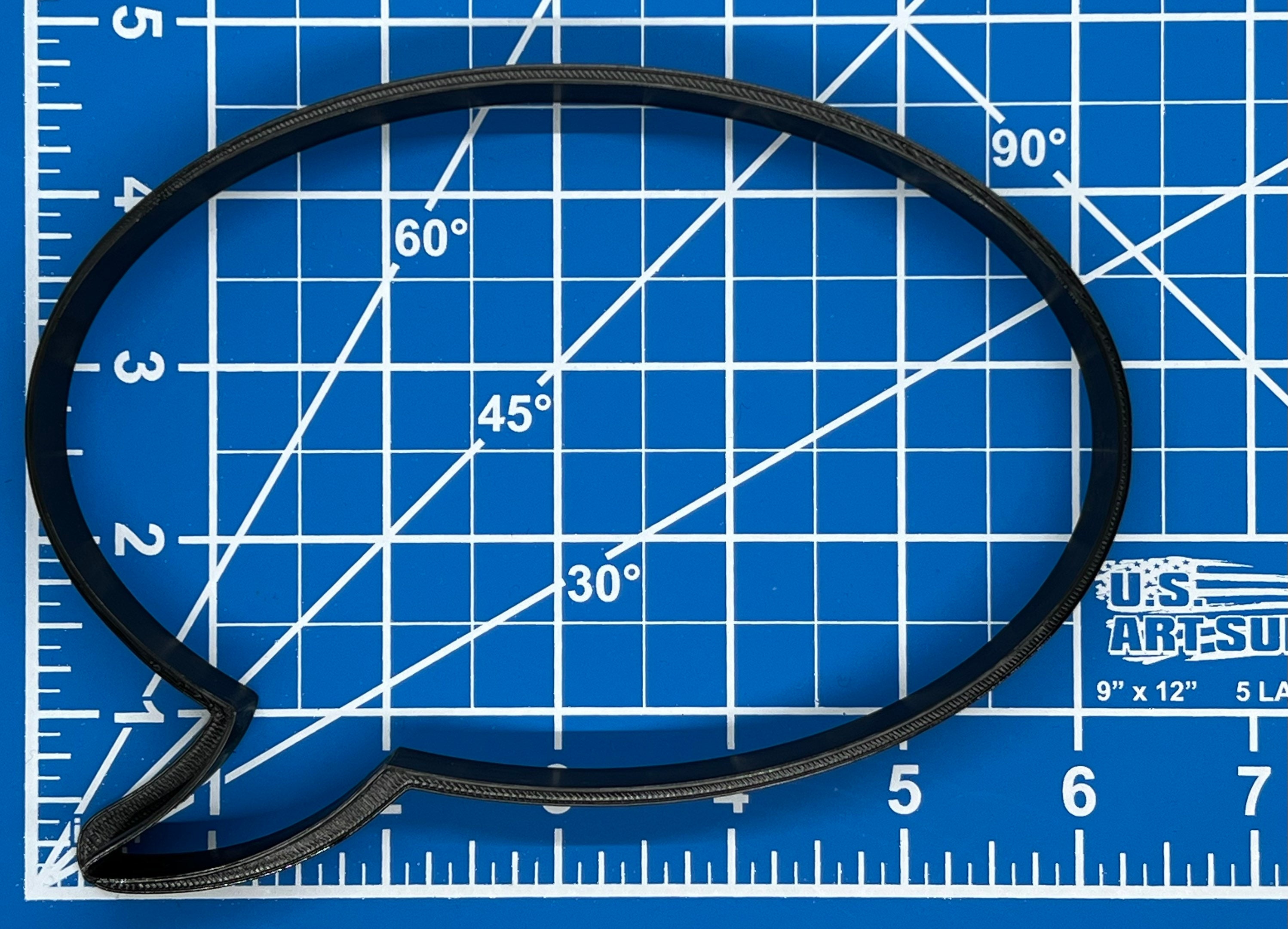 Speech Bubble Round Cookie Cutter 4 Inch - Easy Push Design For Baking & Theme Parties