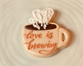 Coffee Cup Heart Steam Cookie Cutter