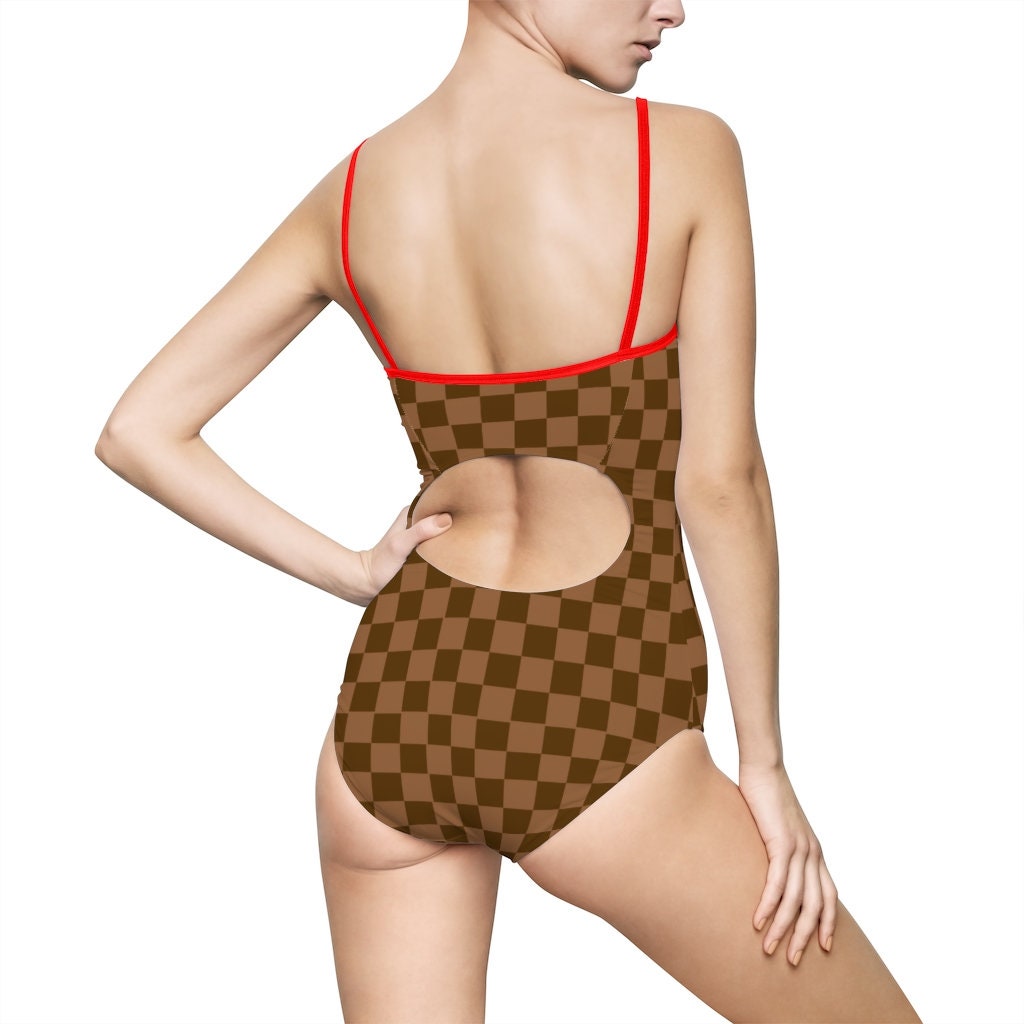 Beige and Brown Checkers Neutral Tan and Brown Checkered Mens 