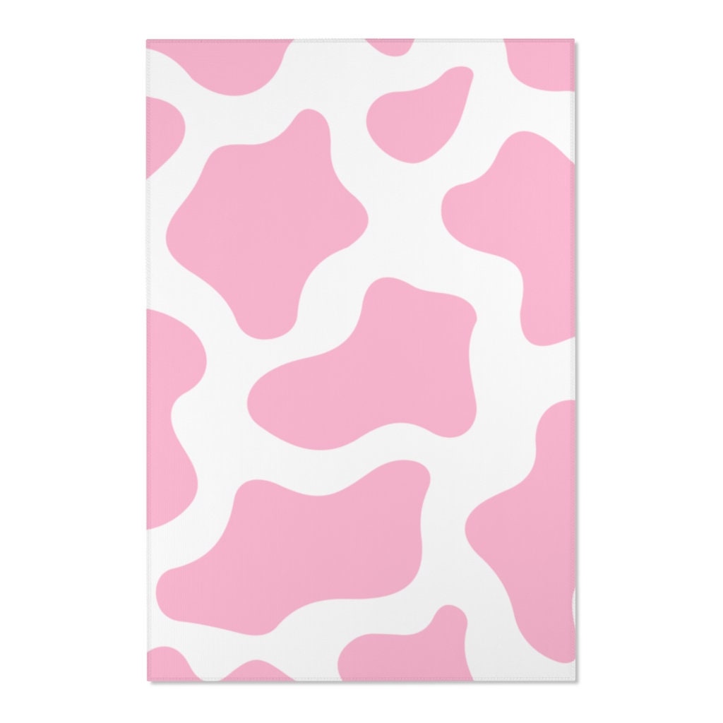 Pink Cow Print Area Rug Etsy Australia