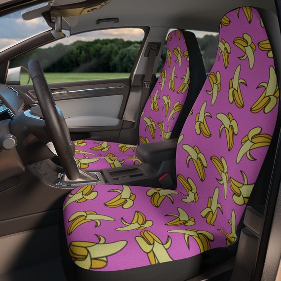 Pinke Bananen Auto Sitzbezüge, Lustige Pink Banane Fahrzeug Auto Sitzbezug  - .de