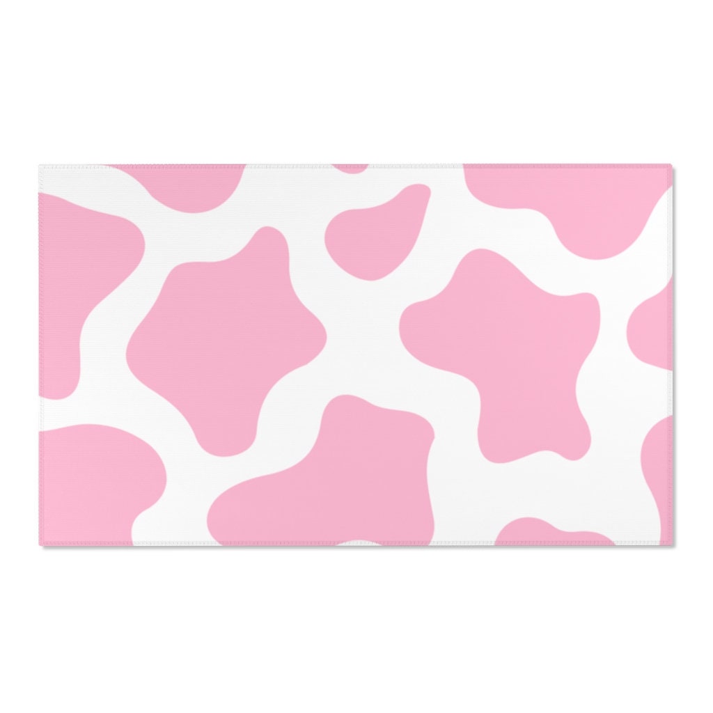 Pink Cow Print Area Rug Etsy Australia