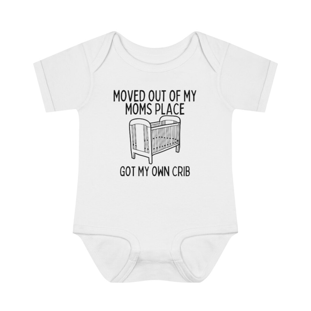 Just Moved Out My Moms Onesie®, Funny Onesie® , Cute Baby Onesie®, Baby Shower Gift, Funny Baby