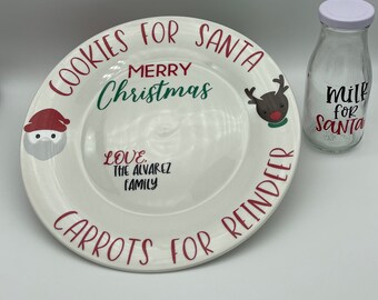 personalised santa plates