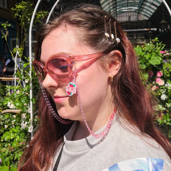 Pink Acrylic Sunglasses Chain Chain 