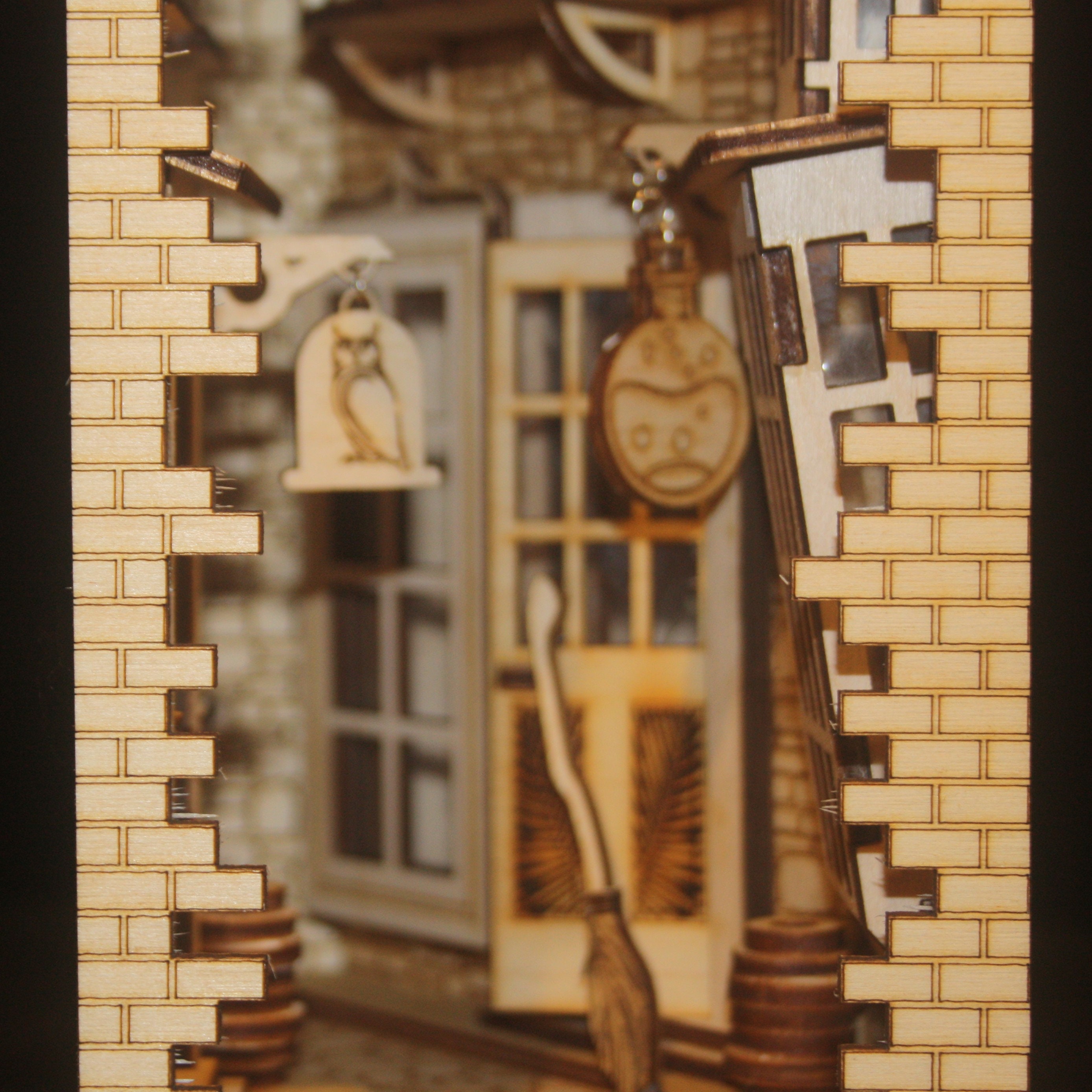 Mystery Alley Book Nook booknook book shelf insert 3d puzzle Etsy