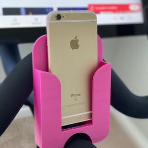 pelo cell phone holder mount for Peloton bike or bike , best Peloton accessory, peloton bike accessory, new year gift, stocking stuffer Pink