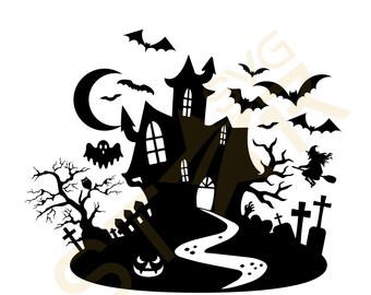 Download Haunted House Svg Etsy