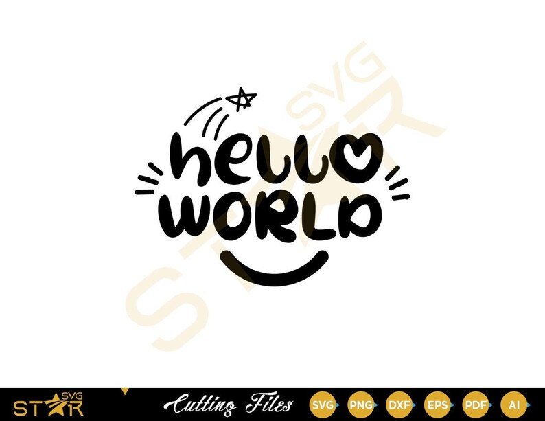 Download Hello World SVG Newborn svg baby quote svg Onesie Svg | Etsy