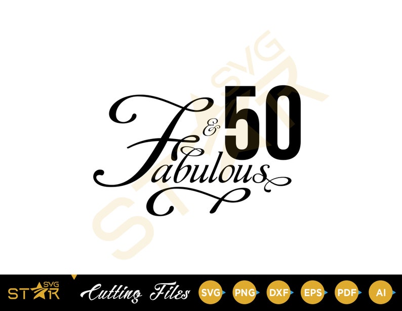 Download 50 And Fabulous Svg 50th Birthday svg Happy birthday svg | Etsy