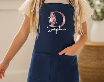 Personalized Name Kids Apron, Funny Toddler Kitchen Apron, Customized Child Apron, Little Chef Apron, Apron for Kids, Custom Youth Apron