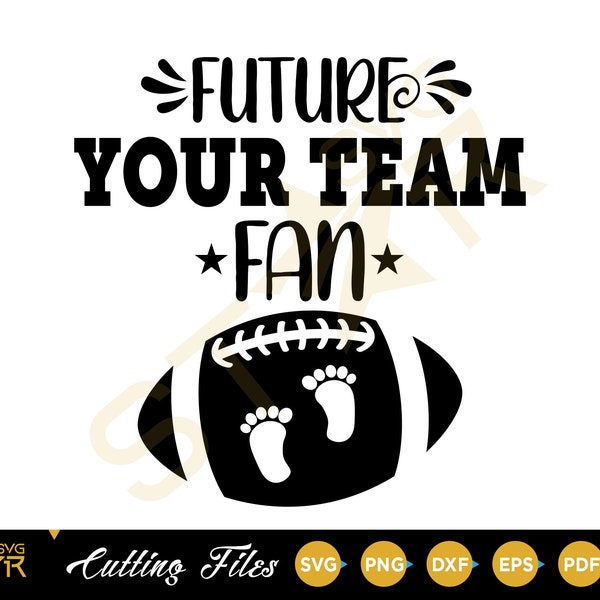 Future Your Team Fan Football svg, Football monogram svg, Your Team svg, dxf, eps, png, Sport svg, Football cut files, Cameo Silhouette