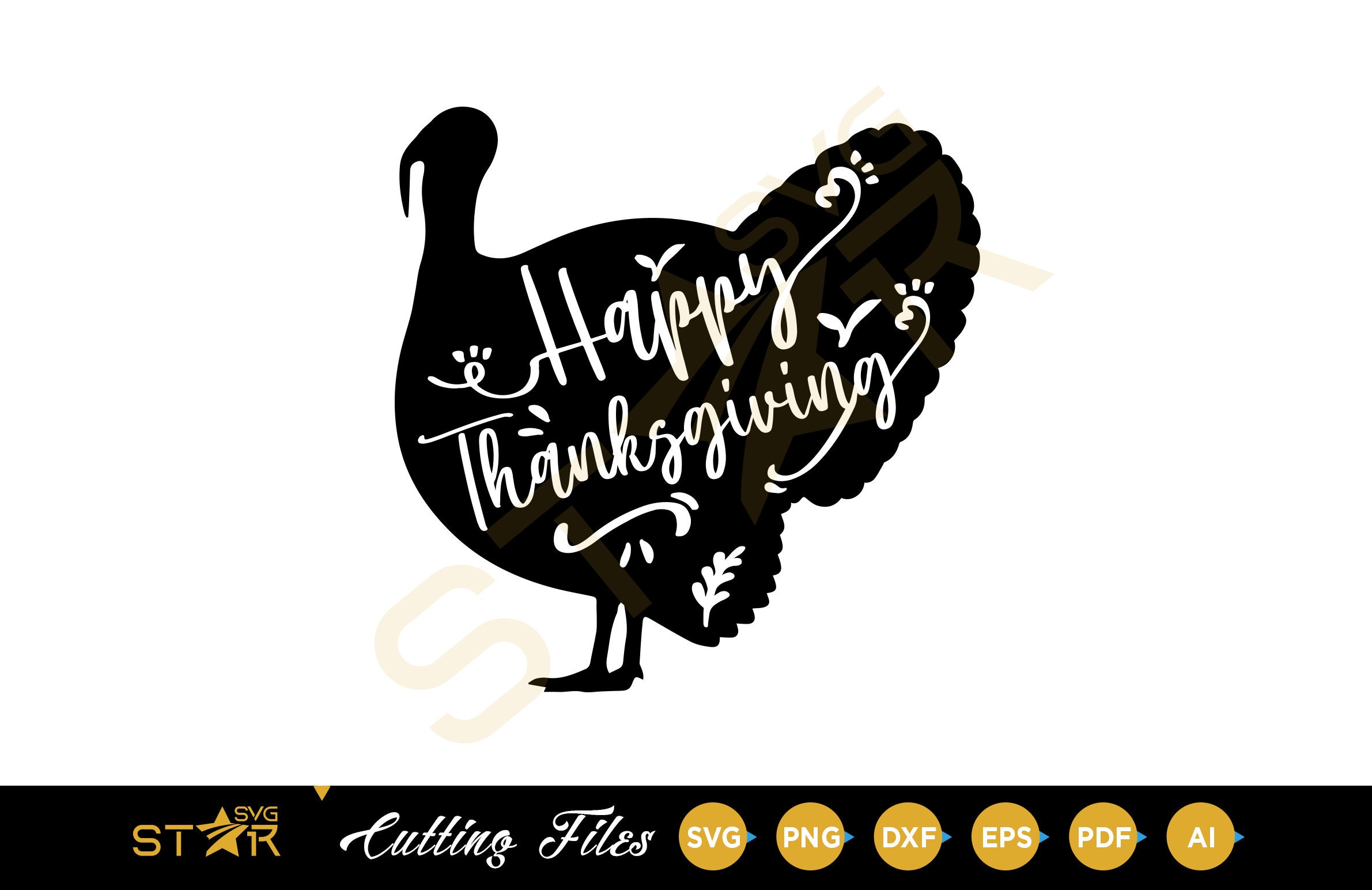 Happy Thanksgiving Turkey SVG Thanksgiving Svg Fall Svg - Etsy