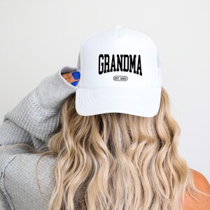 Custom Grandma Trucker Hat, Custom Grandma Baseball Hat, Happy Mothers Day Gift, Grandma Trucker Hat, Gift for Grandma, New Grandmother Gift