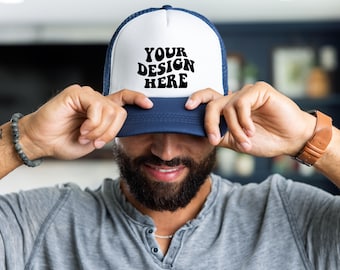 Custom Trucker Hat, Personalized Foam Hat, Unisex Trucker Hats, Adjustable Trucker Bulk Hat, Your Logo here, Unisex gift cap, Your Text Here