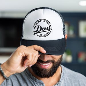 The Man The Myth the Legend Hats, The Man Hats, Funny Dad Caps, Dad Trucker Hats, Best Dad Ever, Dad Legend Hat, Dad Birthday Gift, Papa Hat