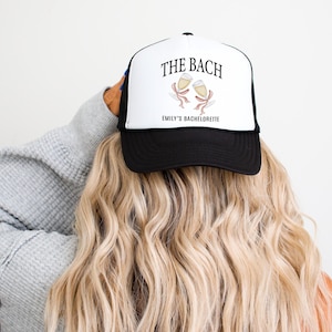 Bachelorette Party Custom Trucker Hat, Custom Foam Cap, Mesh Back Trucker Hat, Girls Party Hats, Adjustable Trucker Bulk Hat, Bach Cap