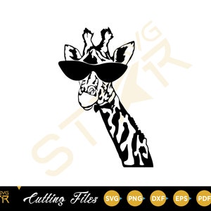 Giraffe With Glasses SVG Safari Peeking Animal Svg Africa - Etsy