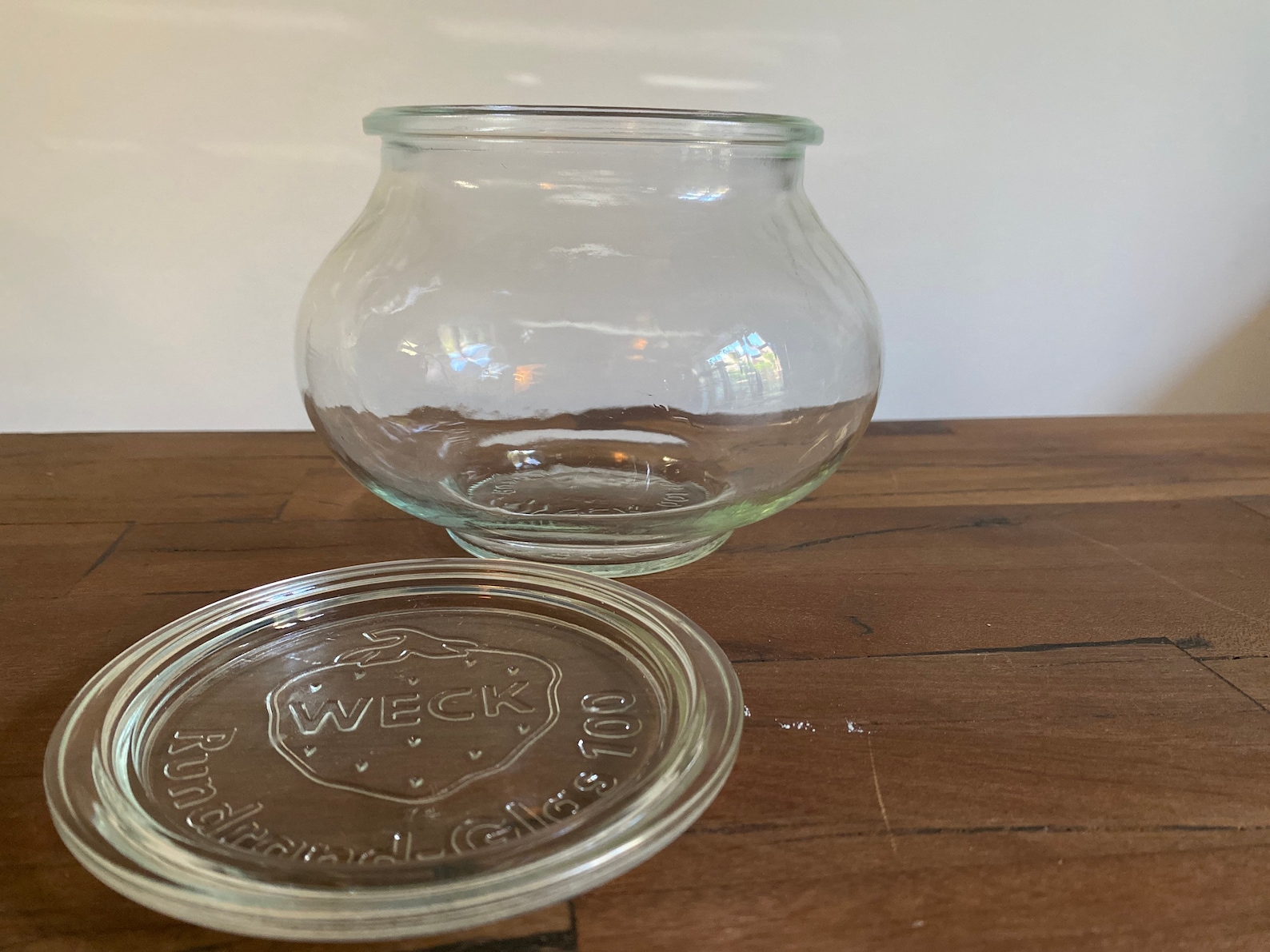 Weck Vintage Glass Canning Jar Rundrand Glas100 Etsy