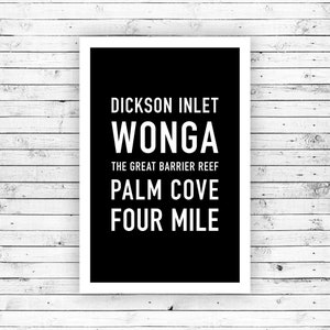 Port Douglas, Qld, Australia - Prints, Typography, Wall Art, Poster, Decor, Minimalist (Unframed)