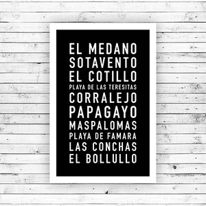 Canary - Beach Decor, Beach Print, Typography Print, Beach Wall Art, Beach Art, Beach Poster, Beach Sign (Unframed)