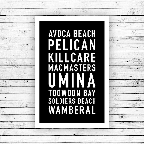 Central Coast Poster Etsy