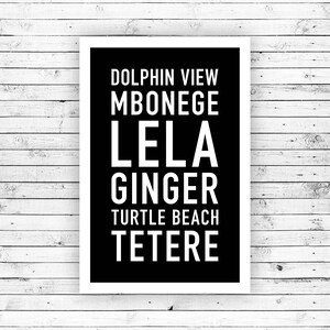 Solomon Islands - Beach Decor, Beach Print, Typography Print, Beach Wall Art, Beach Art, Beach Poster, Beach Sign (Unframed)