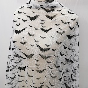 3,5,10 yard of groothandel Halloween vleermuisstof Vleermuiskantstof Stof met vleermuizen Vleermuispatroonstof