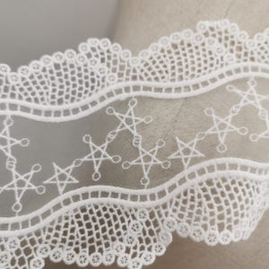 White star lace ribbon Star trims 10 cm width  Halloween supplies Halloween lace trim by the yard