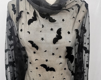 Halloween Bat Stoff Halloween-Stoff Fledermaus Muster Halloween-Stoff Meterware oder Großhandel