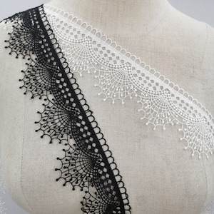 Black spiderweb Lace trim Halloween supplies  65 mm Black embroidery lace for Halloween choker steampunk Gothic lace trim by the yard