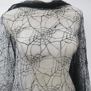 Black lace spider web fabric Halloween spider web fabric Halloween fabric black spider web fabric Halloween fabric by the yard or wholesale