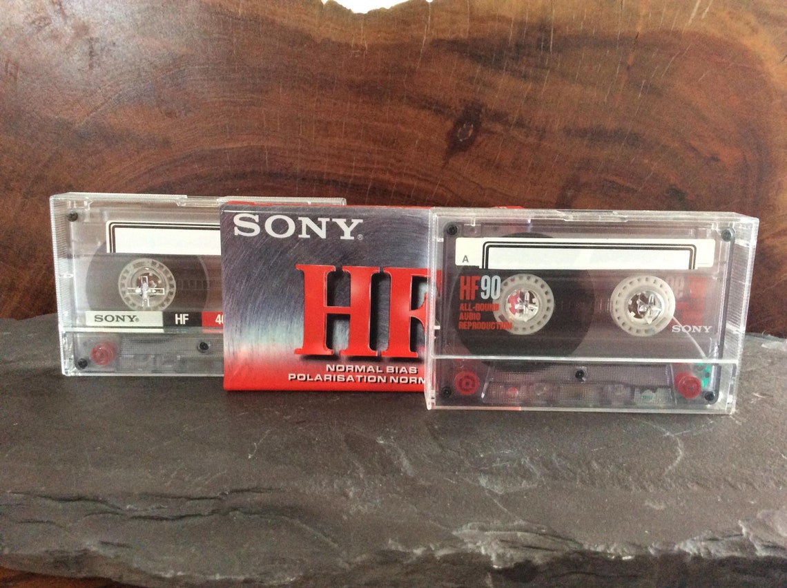 VINTAGE SONY CASSETTES 3 Blank Audio Cassette Tapes Etsy